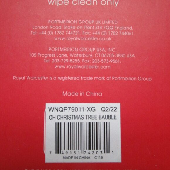 Royal Worcester Wrendale by Hannah Dale Christmas Ornament Orig. Box Birds - Picture 2 of 3